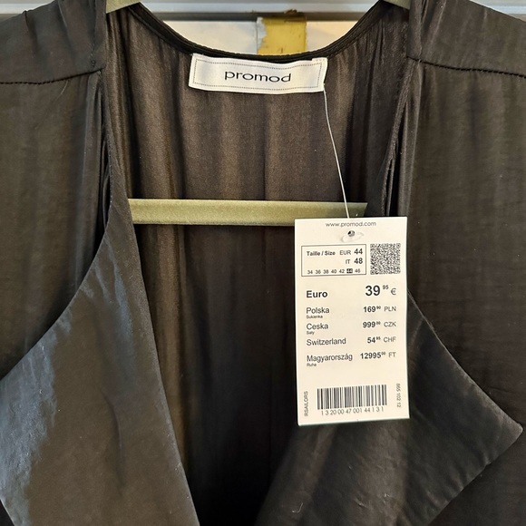 Promod Black Wrap Around Dress - Picture 10 of 12